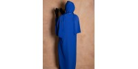 Abaya de prière voile integré bleu roi en soie de medine